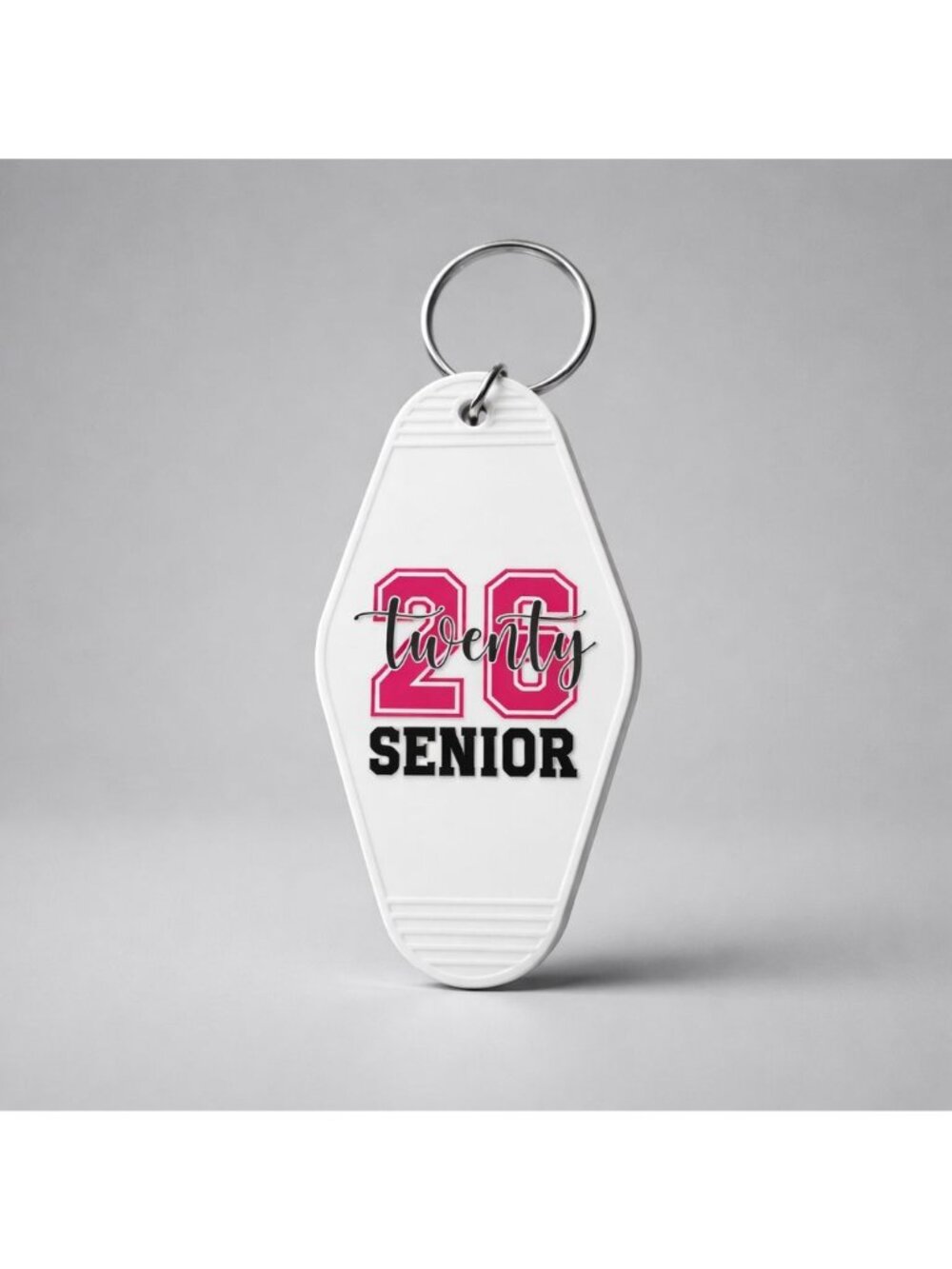 Graduation Keychains - Senior 2026 & Class Of 2026 White & Pink Design Perfect F